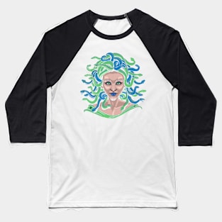 snake head women design. Baseball T-Shirt